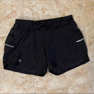 Athleta girl shorts black lined size M (8-10)